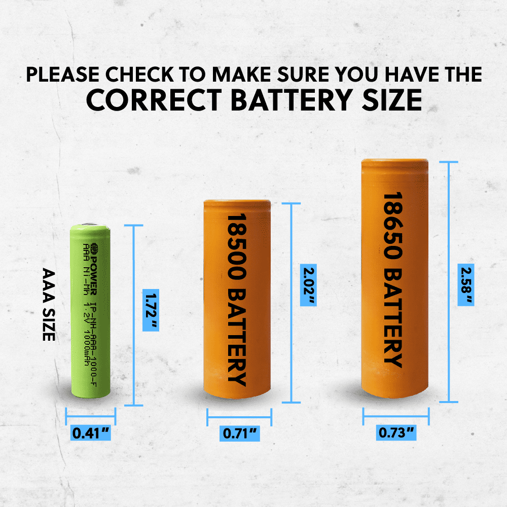 IP POWER NiMh Nickel Metal Hydride AAA 1.2V 1000mAh Rechargeable Flat Top Battery (No Tabs) - 200 Pack