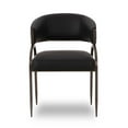 thumbnail image 2 of Pemberly Row Contemporary Black Vegan Leather 2-Tone Dining Chair, 2 of 6