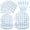 Blue Gingham, variant on 100 Pcs Pink Gingham Party Supplies - Disposable Light Pink Scalloped Plates, Napkins, Forks for Wedding Bridal Shower Birthday Baby Shower, Serves 25