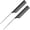 2 Pack, variant on Professional 8.8 Inch Tail Comb - Black Carbon Fiber And Stainless Steel Pintail - Anti Static And Heat Resistant Teasing Lightweight Comb For All Hair Types