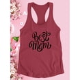 thumbnail image 3 of Best Mom Cute Calligraphy Racerback Tank Women -Image by Shutterstock, Female x-Large, 3 of 4
