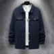 thumbnail image 4 of pstuiky camisas de manga larga para hombre, Camiseta de manga larga con botones y cuello vuelto de color liso para hombre salir tops l, 4 of 8