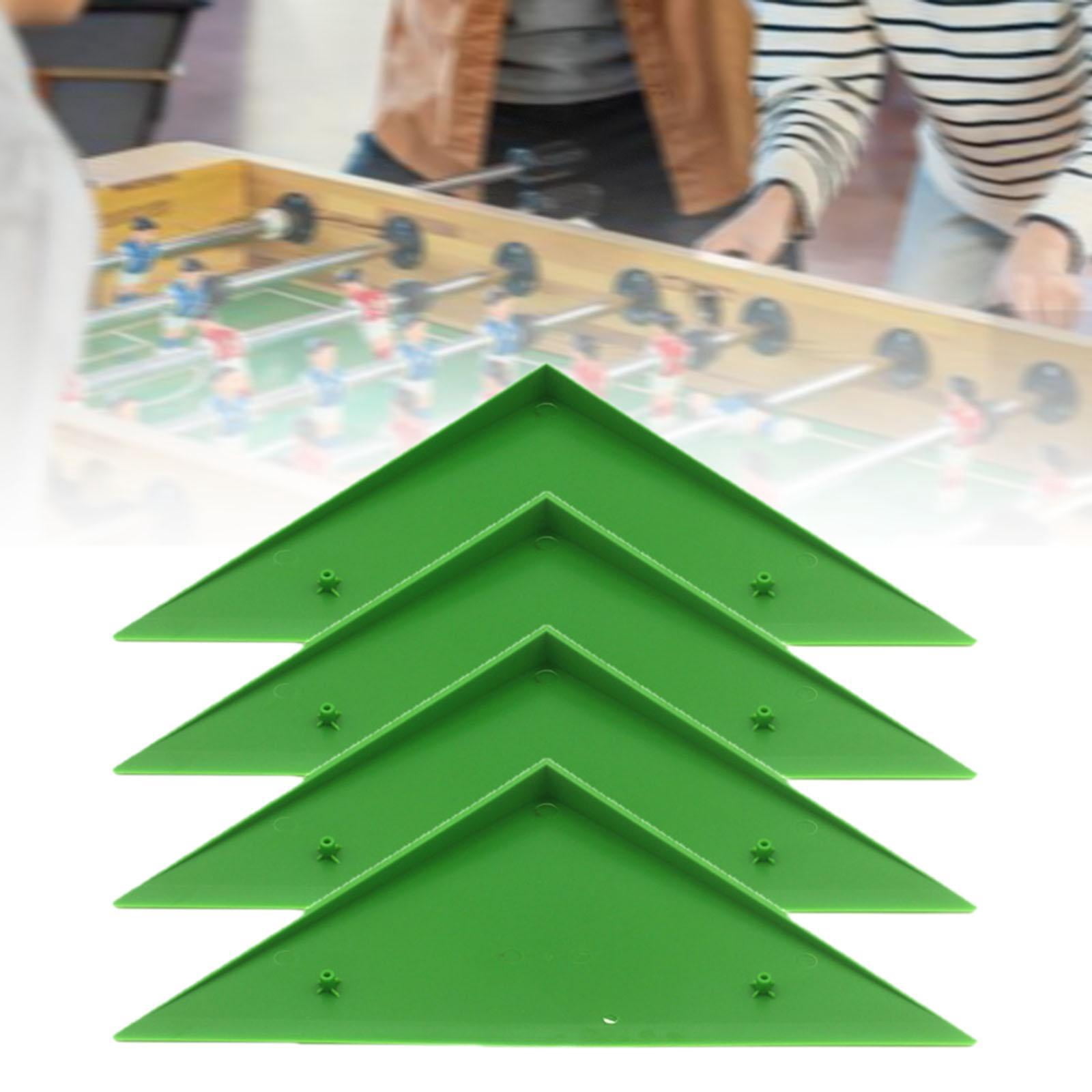 Dualoai 4 Pieces Foosball Table Corner Ramps for Most Tables Sturdy Corner Protector green