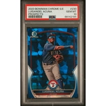 Graded 2023 Topps Bowman Chrome Sapphire Edition Luisangel Acuna #230 Prospects Rookie RC Baseball Card PSA 10 Gem Mint