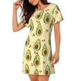 thumbnail image 2 of Lsque Avocados And Hearts Pattern Nightgowns for Women Sleep Shirts Short Sleeve Nightshirt Pullover Nightdress Soft Sleepwear Relaxed Fit Nightdress, 2 of 6