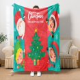 thumbnail image 2 of vnanda Christmas Decor Blanket Christmas Blanket with Elk Snowflake Santa Claus Print Soft Cozy Rectangle Sofa Bed Office Nap Blanket for Xmas Festival Gift, 2 of 8