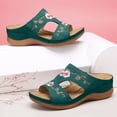thumbnail image 5 of Norvail Orthotic Slide Sandals For Women With Arch Support, Thick Soled Exposed Toe Embroidery Home Slippers, Perfect For Plantar Fasciitis Relief,Summer Going Out Shoes, 5 of 5