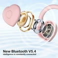 thumbnail image 4 of xjwjuw Cute Heart Shaped Wireless Bluetooth Earbuds, Stereo Sound Noise Cancelling, Comfortable In Ear Headphones, Romantic Valentine’s Day Gift for Women and Girls, 4 of 6