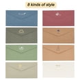 thumbnail image 3 of 1 Set Vintage Retro Western Style Paper Envelope Bowknot Polyester Satin Ribbon Gilding Kraft Writing Paper Mixed Color 22x10.9cm 40pcs, 3 of 7