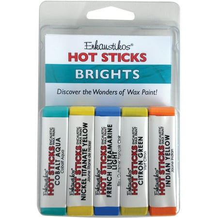 UPC: 0813043016224 | Enkaustikos Hot Sticks Set  5-Sticks  Brights