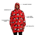 thumbnail image 3 of Disney Mickey Mouse Character Faces Adult Red Long Sleeve Hooded Blanket, 3 of 7