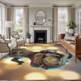 thumbnail image 2 of Abstract Art Large Area Rugs 8x10 ft Headphone Dinosaur Funny Animal Farmhouse Washable Rug Non Slip Indoor Carpet Absorbent Floor Mat for Living Room Bedroom Dining Room, 2 of 9