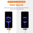 thumbnail image 4 of Xiaomi-cargador de Cable Usb Tipo C 6A Original, dispositivo de carga rápida Turbo Tipo C de 120w, para Mi 12, 11, 10 Pro, 9, Poco Redmi Note K30S, 4 of 4