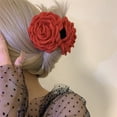 thumbnail image 5 of Yoyauz Women's Rose Claw Clip 2 Pack Large Hawaiian Rose Hair Clip Floral Hair Clip Ladies Girls Thin Hair Bloom Rose Claw Clip Non-slip Strong Styling for Thick Hair, 5 of 7