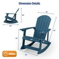 thumbnail image 2 of WINSOON Outdoor Rocking Chair,Adirondack Rocking Chair-Navy, 2 of 7