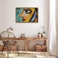 thumbnail image 2 of Abstract Face Art Decor Horizontal Canvas Wall Art with Lightweight Foam Frame - Durable and Ready to Hang, Modern Decorative Print for Living Room, Bedroom, Or Office, 2 of 7