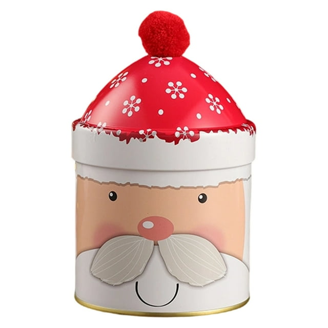 Hearth & Gear Metal Cookie Metal Reusable | Empty Candy Storage Tinplate | Kids Family Cake Snack Chocolate Jewelry Party Holiday Birthday Year Kitchen Storage with Sliced Cheese Container for Fridge