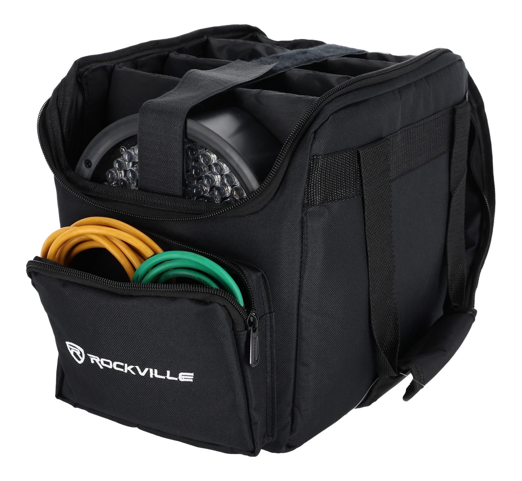 Rockville R1200L Fog/Smoke Machine w LED Lights/Strobe, DMX+2 Remotes+Carry Bag