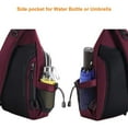 thumbnail image 6 of Mosiso Sling Backpack Chest Shoulder Bag Double Layer Hiking Daypack Men/Women,Wine Red, 6 of 6