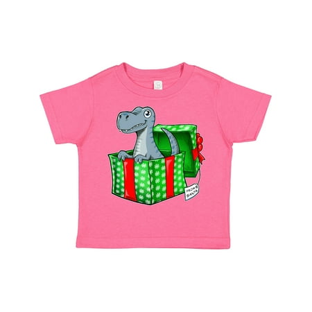 

Inktastic Christmas Dinosaur Gift from Santa Gift Toddler Boy or Toddler Girl T-Shirt