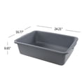 thumbnail image 2 of Ponpong 4 Packs 32 L Commercial Plastic Bus Box, Restaurant Bus Tubs, Gray, 2 of 8