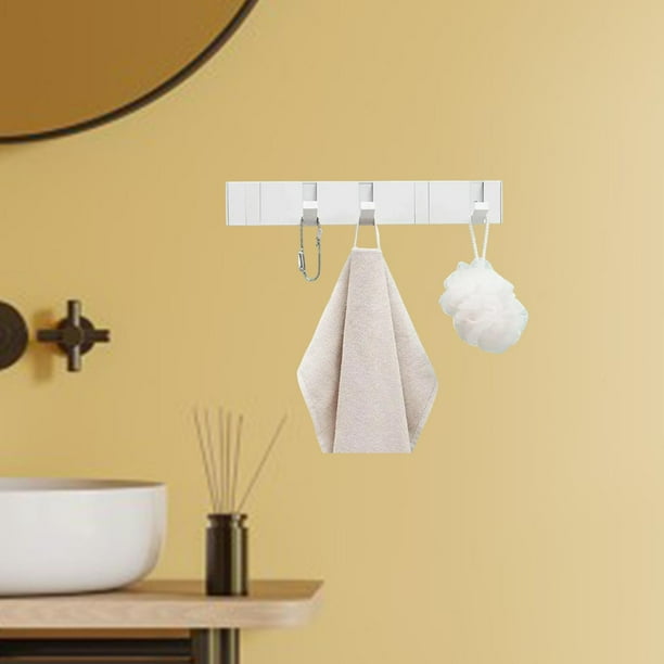 Perchero montado en la pared, ganchos para perchero, ganchos plegables decorativos de alta resistencia, ganchos para colgar en la pared para armario, 5 Ganchos