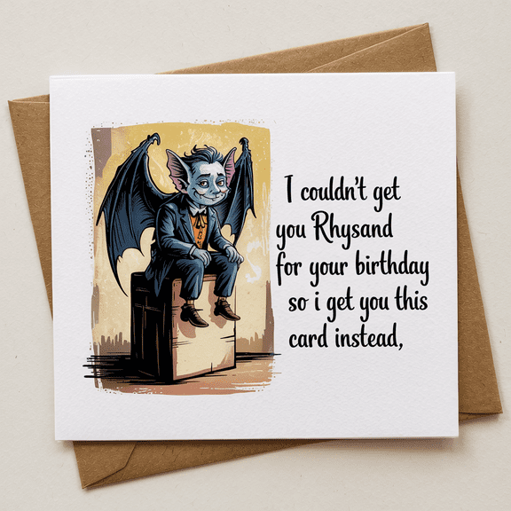 Hilarious Vampire-Themed Birthday Greeting Card - Blank Inside with Envelope for Friends and Family