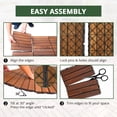 thumbnail image 4 of 10 Pcs Interlocking Deck Tiles, Waterproof Acacia Wood Patio Flooring for Balcony & Outdoor Use (Dark Brown), 4 of 9