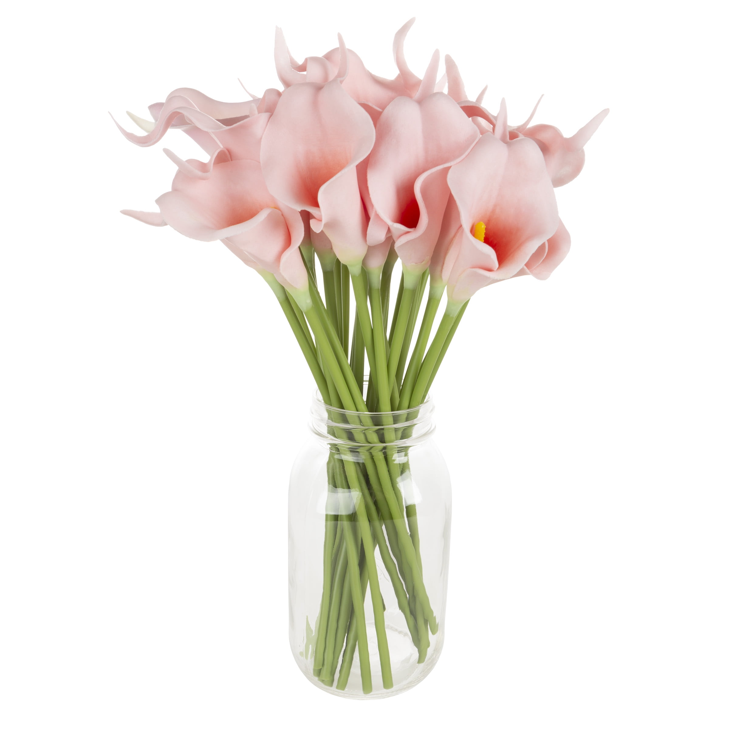Pure Garden Artificial Calla-Lily with Stems - Real Touch Fake Flowers - 24 Pc Set (Pink)
