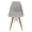 Grey, variant on Pemberly Row Set of 2 Clear Plastic with Fiberglass Chairs with Wood/Metal Legs