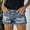 Light blue, variant on EHRWE Jean Shorts Womens Stretchy Shorts Denim Female Pants Hole Jeans Pocket Fashion Solid Casual Bottom Pants