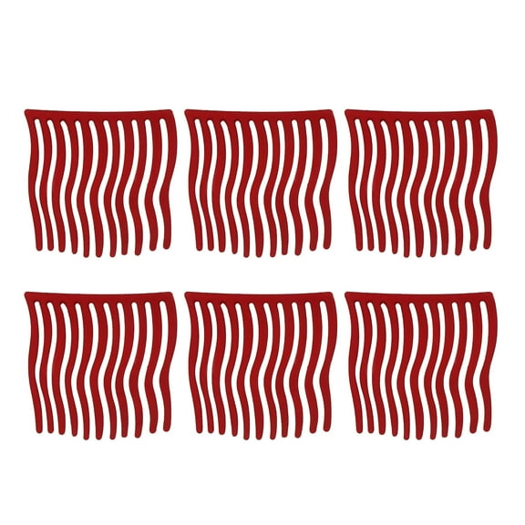 Raindrops 6Pcs Metal Side Hair Combs for Ladies with Alloy Material and Comb Shape for Wedding Party