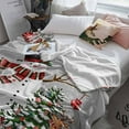 thumbnail image 3 of Christmas Snowman Throw Flannel Blanket 40x60In Pine Tree Leaf Deer Xmas Balls Snow Grey Super Soft Cozy Bed Blanket, Lightweight Plush Fuzzy Bed Throw for Bedroom Sofa Couch Living Room, 3 of 4