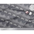 thumbnail image 2 of Soimoi Poly Georgette Fabric Leaves & Floral Block Print Fabric by The Yard 52 Inch Wide, 2 of 3