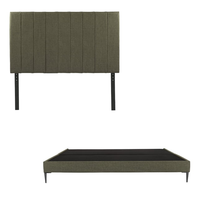 Box Base Cama Slim King Size + Cabecera Argos Verde