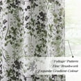 thumbnail image 5 of NICETOWN Blackout Floral Curtains for Kitchen, Watercolor Foliage Light Blocking Curtains Thermal Insulated Energy Efficient Grommet Drapes, Olive Green, 52"x63", 2 Panels, 5 of 6