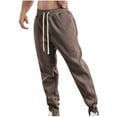 thumbnail image 1 of FAIWAD Mens Sweatpants Elastic High Waist Drawstring Workout Joggers Pants Button up Outdoor Trousers, 1 of 3