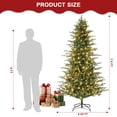 thumbnail image 3 of Lighted Christmas Tree, 7.5Ft Artificial Christmas Tree with Warm White and Colorful Lights, 8 Adjustable Lights Modes, Twinkle Christmass Trees, Premium Hinged Design, Easy to Assemble, Metal Base, 3 of 9