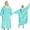 Teal, variant on Wearable Blanket Hoodie, Flannel Sherpa Fleece, Warm and Cozy Giant Sweatshirt for Adult, Woman and Man, One Size Fits All (Teal)