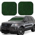 thumbnail image 1 of Saiise Emerald Green Sparkling for Foldable Car Sun Shades (2-Pack) Offer Sun Protection with an Easy-fold Design for Convenient Windshield Shading-Large, 1 of 6