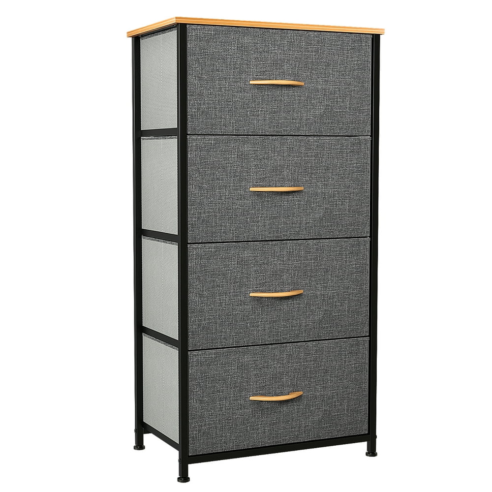 DWVO Chest 4 Drawers Bedside Dresser Furniture Organizer for Bedroom ...