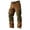 Brown@GC@, variant on CONZONE Men's Baggy Corduroy Pants Wide Leg Cargo Pants for Men Trendy Buttons Patchwork Color Soft Casual Joggers With Pocket