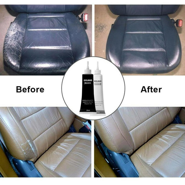 20ml Black White Leather and Vinyl Repair Kit - Furniture Sofa Car 