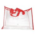 thumbnail image 1 of MERIGLARE Clear Tote Bag Large Capacity Travel Bag Lightweight Multipurpose Beach Tote Red, 1 of 9
