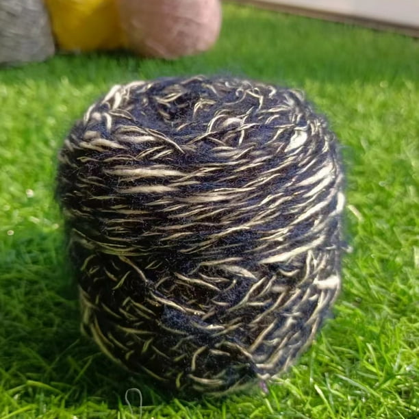 Xiao Hua Hilo acrílico de felpa suave y elegante para hacer pelo de muñecas, tejer a ganchillo y fieltrar con aguja | Bobinas de pelo rizado de lana de oveja cardada, mecha (50 g, A96)
