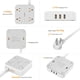 thumbnail image 5 of Power Strip TESSAN con 3 puertos USB, 4 salidas, cable de 1,5 m, color gris, 5 of 7