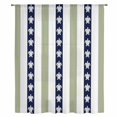 thumbnail image 2 of Coastal Turtle Sheer Curtains 54 Inches Long, Sage Green Stripe Navy White Ocean Light Filering Curtains, Breathable Simi Curtain Privacy Drapes for Kitchen Bathroom Small Window Treatment, 2 of 9