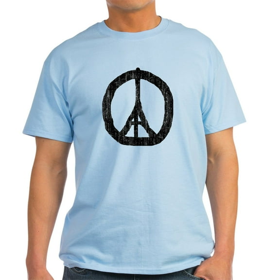 CafePress - Pray For Paris Light T Shirt - Men's Classic Graphic T-Shirt