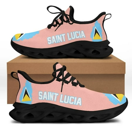 

Saint Lucia Print Women Sneakers National Style Mens Custom Print Sneakers Shoes Lightweight Sport Shoes zapatillas