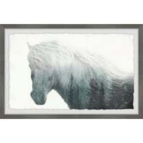 Marmont Hill Dramatic Horse Framed Wall Art, 8" x 12"